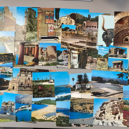 Collectible Crete postcards like new, pack of 38 pieces 1970-1980