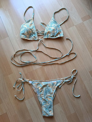 Bikini with paisley and multifunctional cords like new, Shein, multicolor, size S