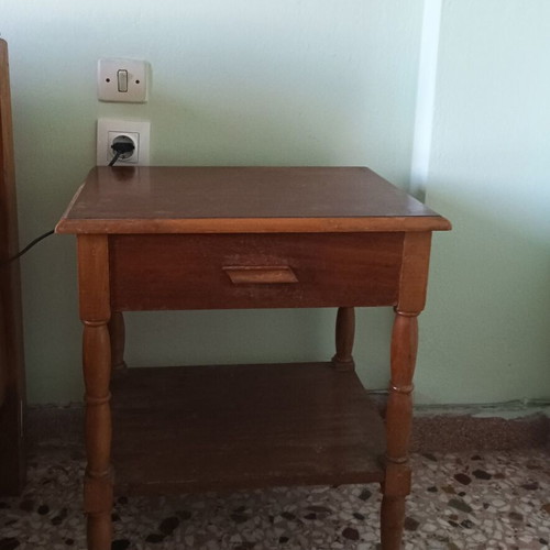 Vintage solid wood living room set used with armchairs and tables