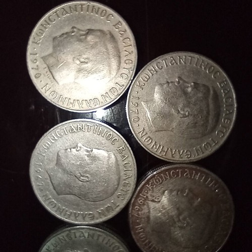 2 Drachmae 1970, 1967, 1966, 1973 like new