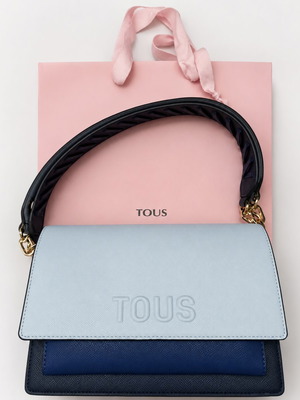 Tous Bandolera shoulder bag like new, eco leather, white and blue