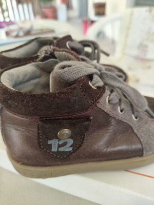 Mouger children's boots size 22 like new, beige and brown
