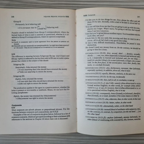 Book A University Grammar of English used, Randolph Quirk - Sidney Greenbaum