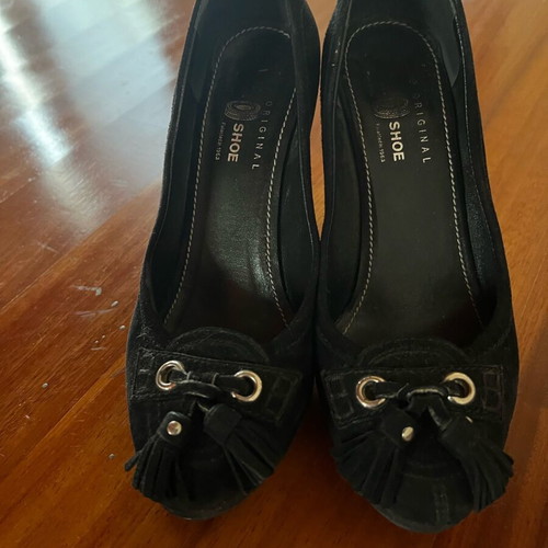 Car Shoe women's black suede shoes used, size 36.5