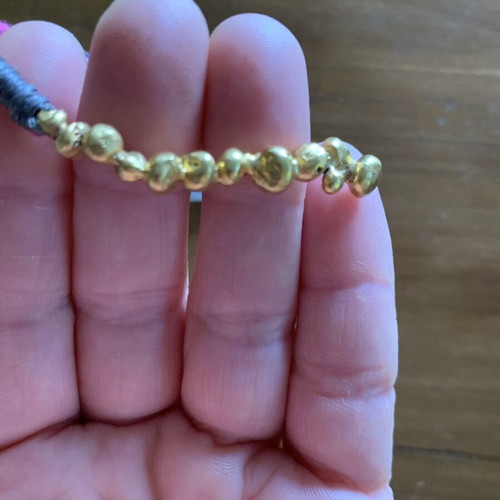 Aleema Handmade Bracelet with 24K Gold-Plated Bronze New