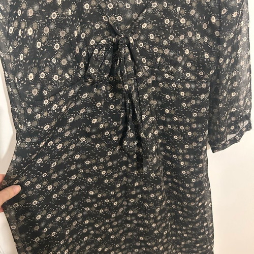 Zara chiffon midi dress Medium like new, gray