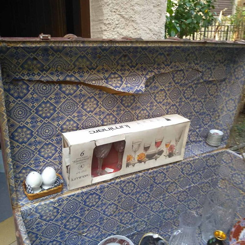 Old used trunk with visible signs of wear