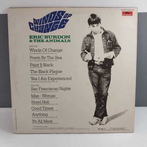 Eric Burdon & The Animals Winds Of Change vinyl used