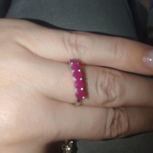 18K Gold Ring with Verneuil Rubies, New