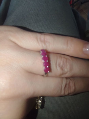 18K Gold Ring with Verneuil Rubies, New