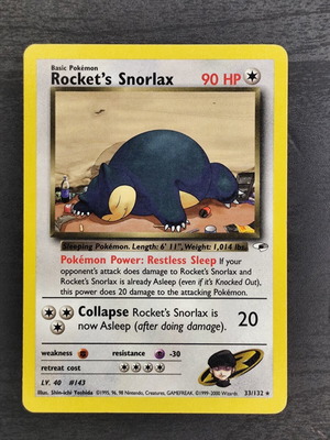 Κάρτα Rocket's Snorlax Pokemon Gym Heroes σαν καινούργιο