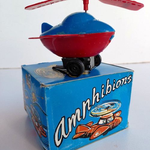 Amphibion Wind-Up Toy 1960s New Greek Made
