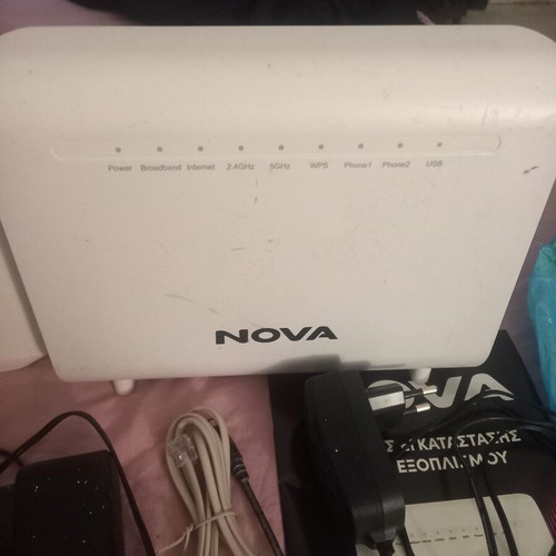 Zyxel and Nova routers with cables