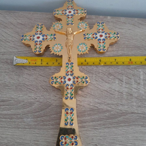 Metal blessing cross new 30x20 cm