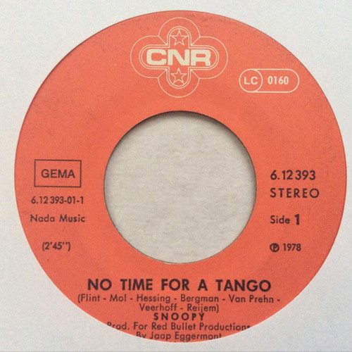 Snoopy No Time For A Tango / Snoopy Reggae vinyl record used, electronic