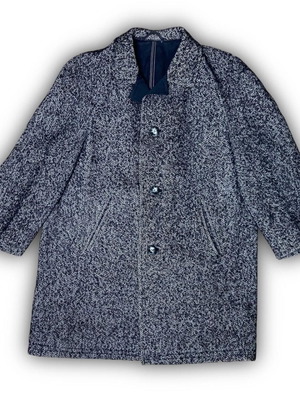 Wool coat Couture handmade like new, size XXL, black and gray