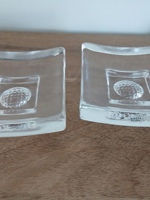 Kosta Boda art glass ashtrays by Bertil Vallien