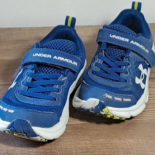 Under Armour Bps Assert 10 Kids Athletic Shoes Used Blue Size 29