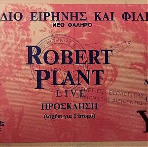Robert Plant Live In Athens 7/12/1990 Πρόσκληση