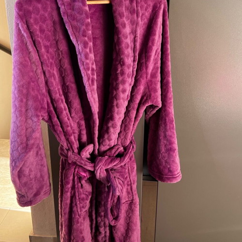Fleece robe bathrobe new pink fuchsia
