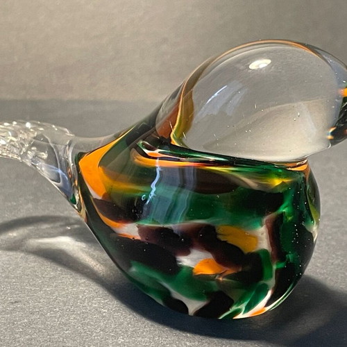 Vintage Murano-style art glass bird figurine like new