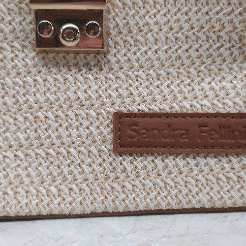 Sandra Fellini summer hand bag new, small straw