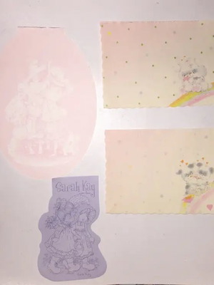 Small correspondence papers set of 4 and single pieces