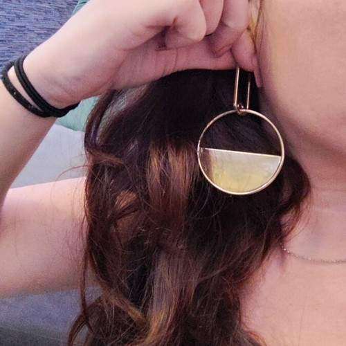 Zara evening earrings gold like new