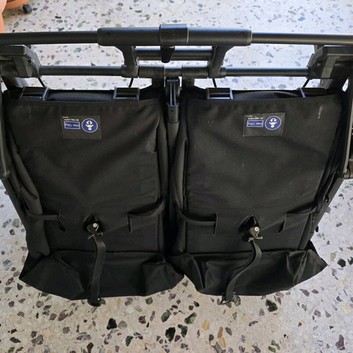 Peg Perego Book twin stroller like new with adapters and cup holders