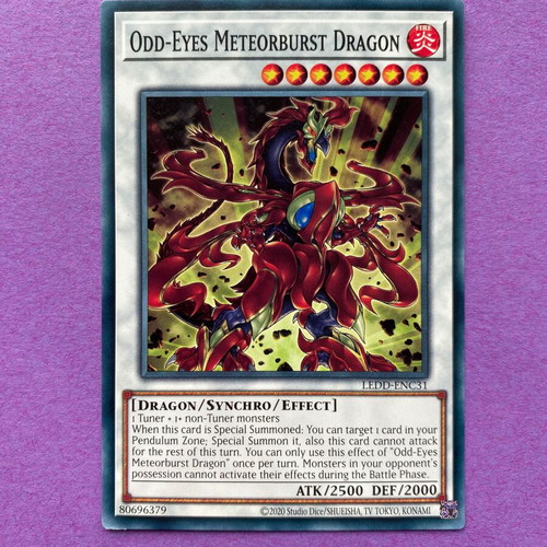 Odd-Eyes Meteorburst Dragon Yu-Gi-Oh card near mint