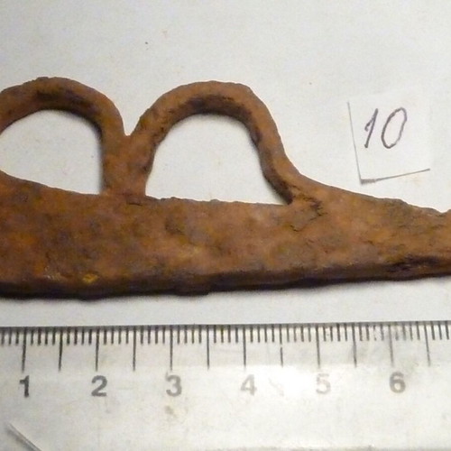 Iron hand-forged flint used