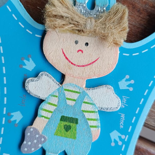 Little Prince wooden blue children's hanger like new