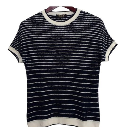 Loro Piana short sleeve sweater new, cotton silk, size 38 IT