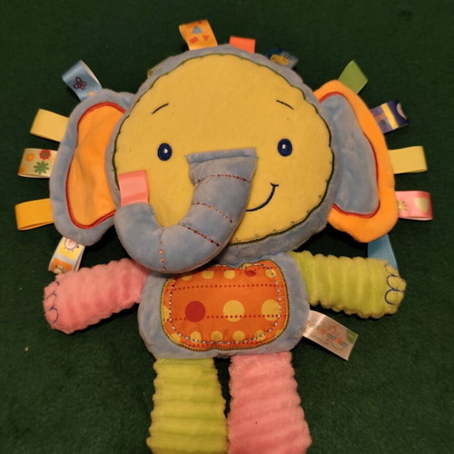Happy Monkey Elephant Baby Activity Plush Toy, like new