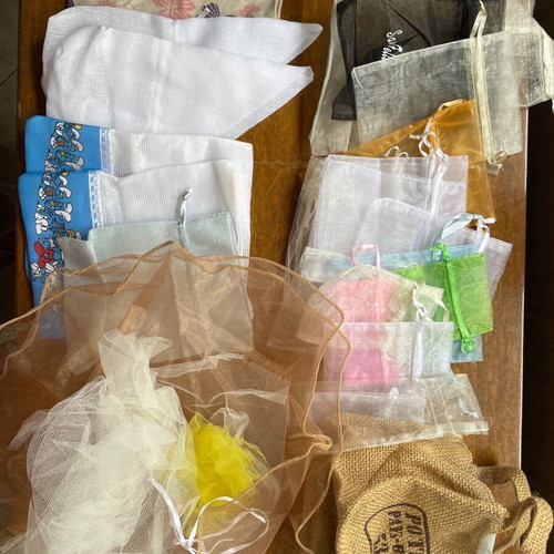 Baptism tulle and pouches like new, pack