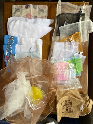 Baptism tulle and pouches like new, pack