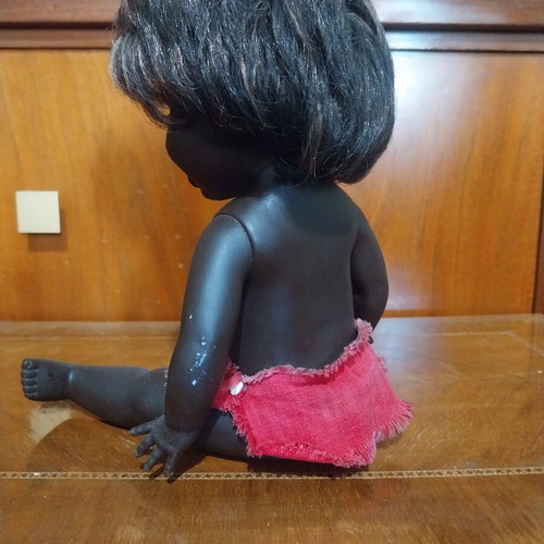 African doll used from the 1960s, height 35 cm