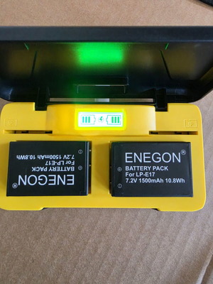 Enegon LP-E17 σετ διπλού φορτιστή με 2 μπαταρίες για Canon