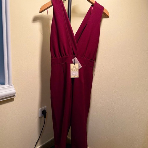Lynne one-piece jumpsuit new, red wine color, size M
