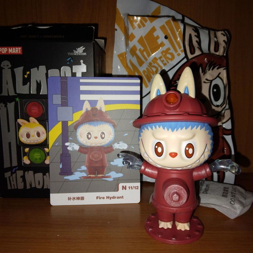 Pop Mart 2024 The Monsters Almost Hidden Fire Hydrant Labubu figure like new