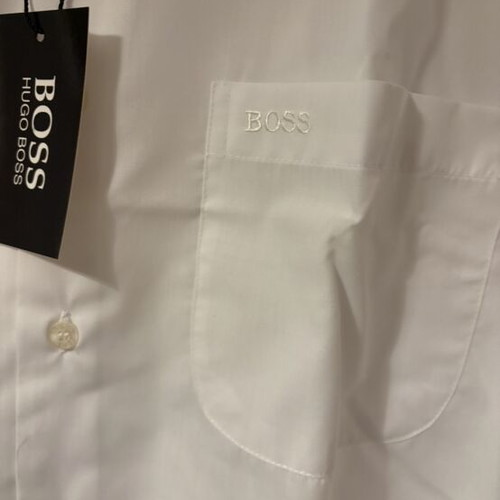 Boss white cotton shirt size L new