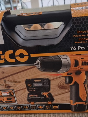 Ingco Cordless Drill 12V 2x1.5Ah New