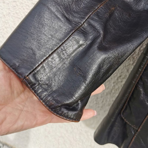 Leather jacket like new, genuine leather, black, size M