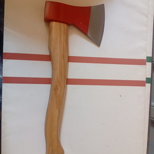 Small hand axe with wooden handle like new