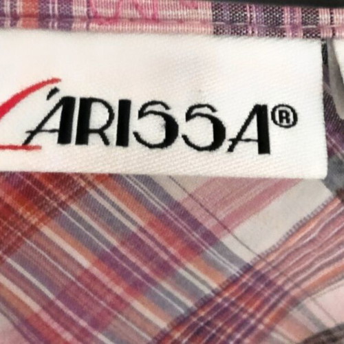 Women's checked shirt pink and white like new, casual style