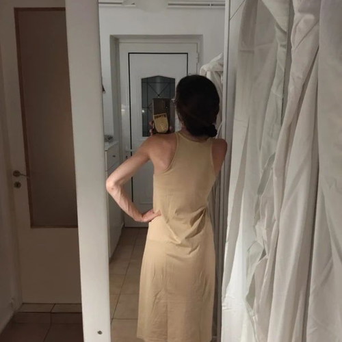 Midi sleeveless dress Zara like new, beige