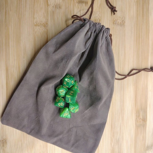DnD dice set in velvet pouch new, 14 colors available