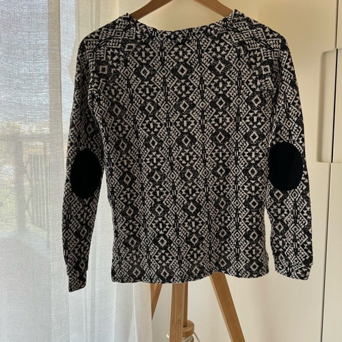 Bershka blouse black and white used, size XS