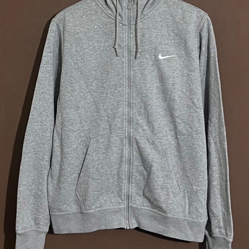 Nike zip hoodie men’s used, size L, gray