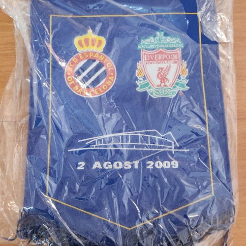 Espanyol Collectible Banner like new from 1st Match vs Liverpool